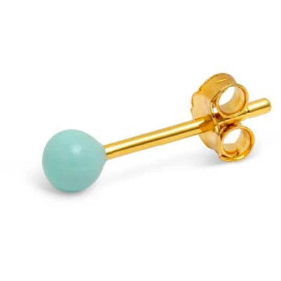 Lulu Copenhagen Mint Color Ball Earring In Green