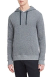 Vince Pima Cotton Mouliné Thermal Hoodie In Coastal/ Halogen