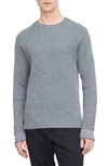 Vince Mouline Thermal Knit Pima Cotton Top In High Sea