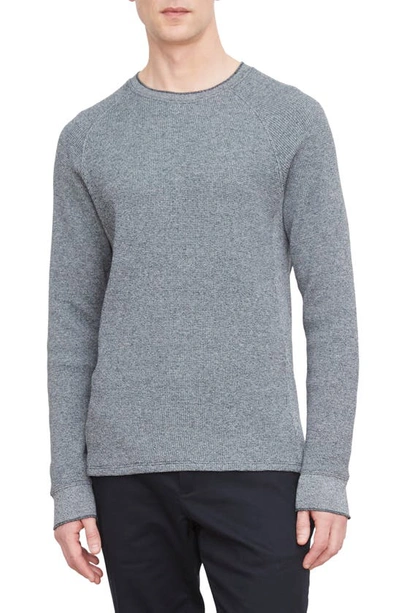 Vince Mouline Thermal Knit Pima Cotton Top In High Sea