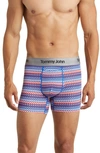 Tommy John Second Skin 4-inch Boxer Briefs In Americana Racing Stripe
