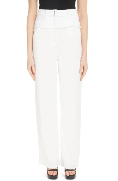 Givenchy Big Mix Wide-leg Denim Jeans In White