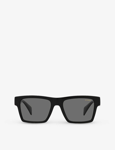 Versace Womens Black Ve4445 Greca-hardware Acetate Sunglasses