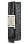 Dolce & Gabbana Logo Jacquard Coated Canvas Belt In Black