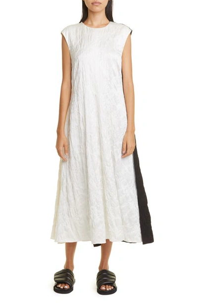 Partow Kora Colorblock Sleeveless Midi Dress In Ivory