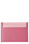 Mulberry Leather Card Case In Geranium Pink-powder Rose