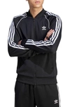 Adidas Originals Adidas Adicolor Classics Superstar Slim-fit Zip-front Track Jacket In Black/white