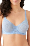 Wacoal Soft Sense Underwire Lace Bra In Blue