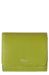 Mulberry Small Leather French Wallet In Acid Green
