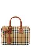Burberry Check Bowling Mini Bag In Vntg Chk/ Briar Brown