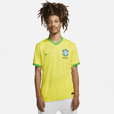 Nike Brazil 2023 Stadium Home  Men's Dri-fit Soccer Jersey In Yellow