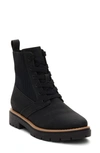 Toms Women's Alaya Lace-up Lug Combat Booties Women's Shoes In Black