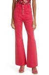 ULLA JOHNSON THE LOU BUTTON FLY FLARE JEANS