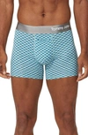 Tommy John Cool Cotton 4-inch Boxer Briefs In Arctic Checkered Pinstripe