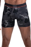 Saxx Vibe Super Soft Slim Fit Boxer Briefs In Supersize Camo- Black