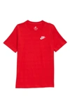 NIKE KIDS' EMBROIDERED SWOOSH T-SHIRT