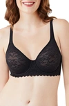 Wacoal Soft Sense Underwire Lace Bra In Black