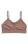 Nordstrom Kids' Seamless Bralette In Brown Taupe