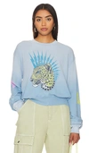 Lauren Moshi Spalding Punk Leopard In Blue Ice Ombre