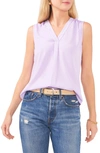 Vince Camuto Rumpled Satin Blouse In Cool Lavender