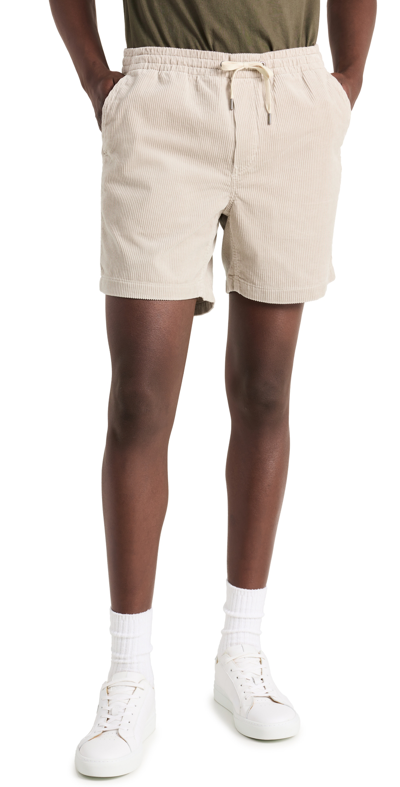 Polo Ralph Lauren Mens Khaki Stone Prepster Logo-embroidered Cotton-corduroy Shorts