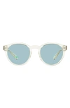 Polo Ralph Lauren 51mm Round Sunglasses In Grey