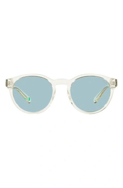Polo Ralph Lauren 51mm Round Sunglasses In Grey