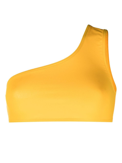 Eres Symbole One-shoulder Bikini Top In Yellow