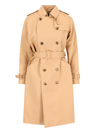 Apc A.p.c. Greta Double-breasted Trench Coat In Beige