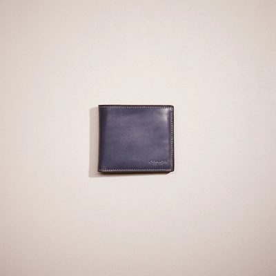 Coach Restored Double Billfold Wallet In Denim