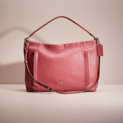 Coach Restored Scout Hobo Bag In Light Gold/rouge