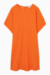 Cos Pleated Mini Dress In Orange