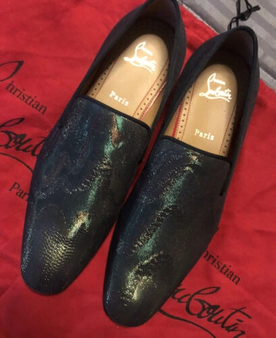 Pre-owned Christian Louboutin Brand 100% Auth  Loafers Shiny Dress Sz 41.5 Us 8.5 Rare