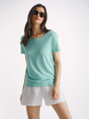 Derek Rose Women's T-shirt Jordan Linen Soft Aqua In Soft Aqua