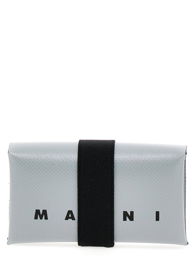 Marni Logo Printed Tri In Grey