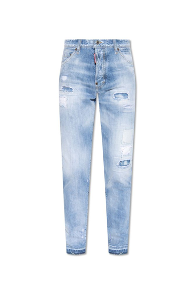 Dsquared2 Cool Guy Logo Patch Jeans In Blue