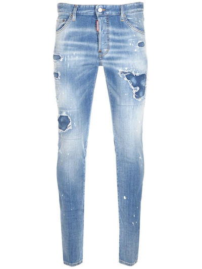 Dsquared2 Cool Guy Logo Detailed Jeans In Blue