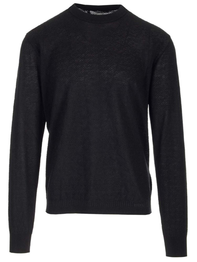 Versace La Greca Jumper In Black