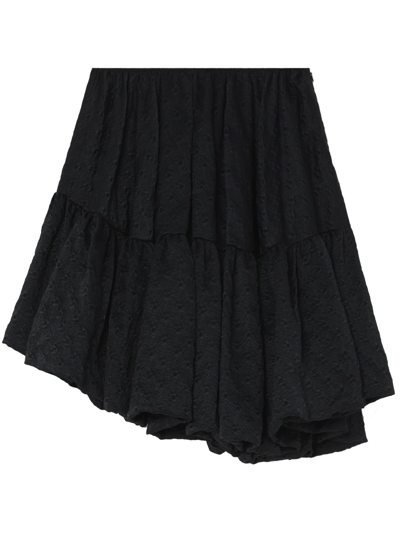 Cecilie Bahnsen Sarina Asymmetric Voluminous Tiered Skirt In Black