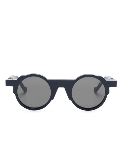 Vava Eyewear Bl0002 Round-frame Sunglasses In Black