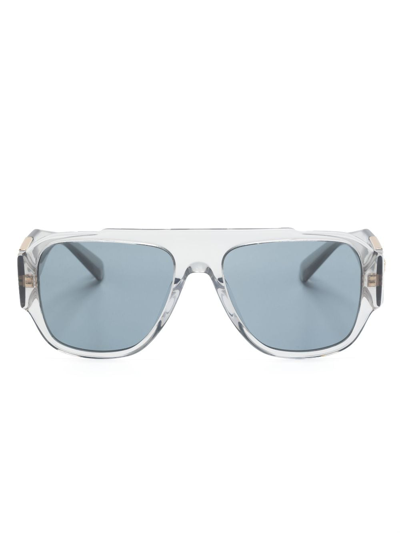 Versace Macy's Square-frame Sunglasses In Grey