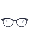 Ray Ban Rb2180v Round-frame Glasses In Blue