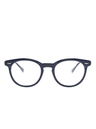 Ray Ban Rb2180v Round-frame Glasses In Blue
