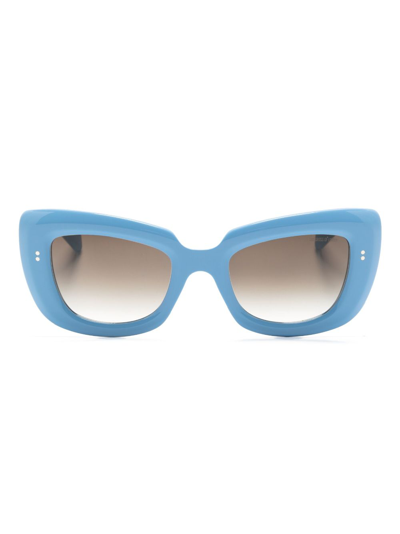 Cutler And Gross 9797 Cat-eye Sunglasses In Blue