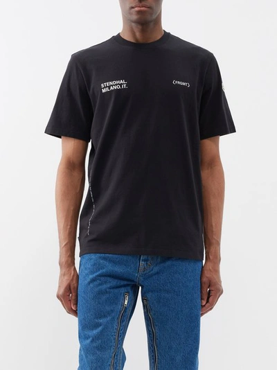 Moncler Genius Printed Cotton T-shirt In Black