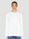 Stella Mccartney Crystal-embellished Logo Sweatshirt In White