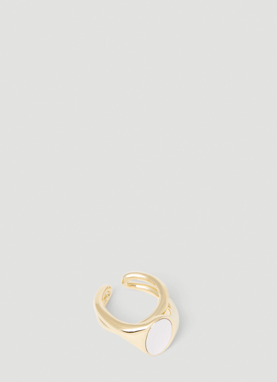 Charlotte Chesnais Chevaliere Initial Ring In Gold