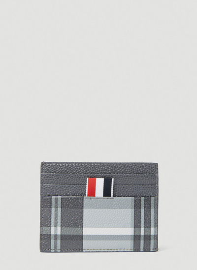 Thom Browne 4-bar Leather Cardholder In Black