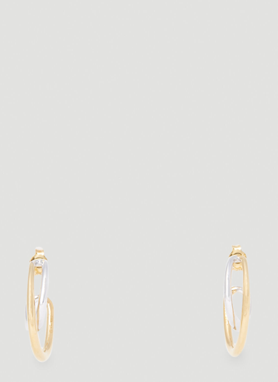 Charlotte Chesnais Initial Hoop Earrings In Gold