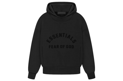 Pre-owned Fear Of God Kids Essentials Hoodie Black